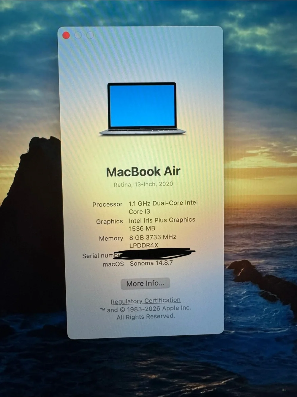 Apple MacBook Air in Silver with Black Backlit Keyboard